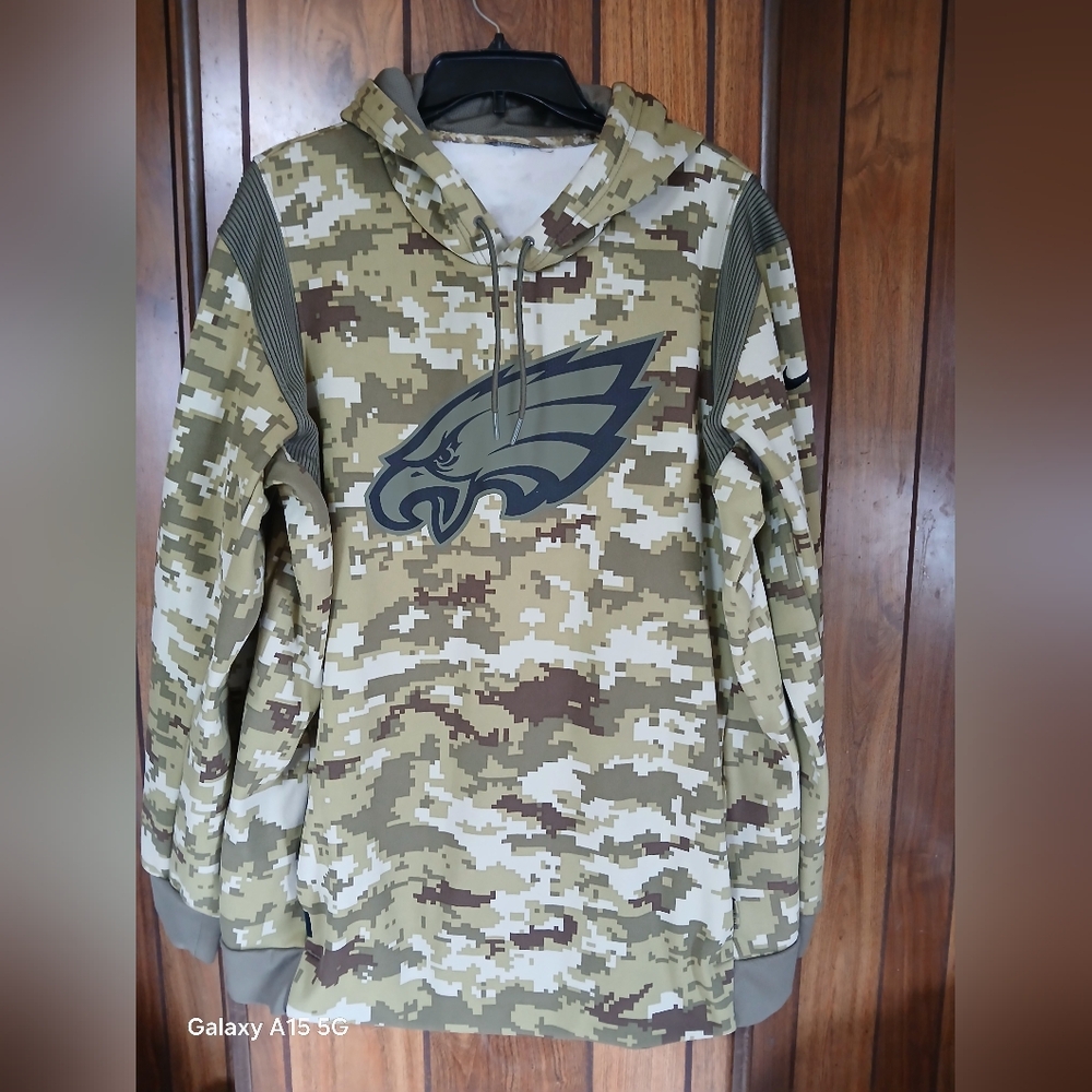 Nike Green and Brown Camouflage Sweater